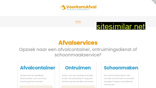 voorkomafval.nl alternative sites