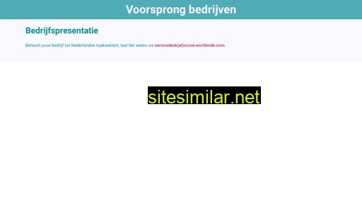 voorsprongbedrijven.nl alternative sites