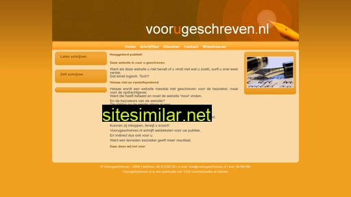 voorugeschreven.nl alternative sites