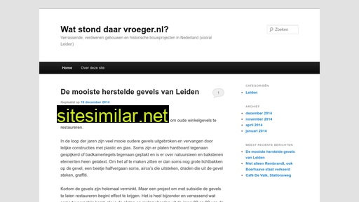 watstonddaarvroeger.nl alternative sites