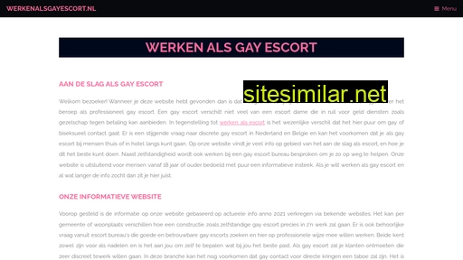 werkenalsgayescort.nl alternative sites