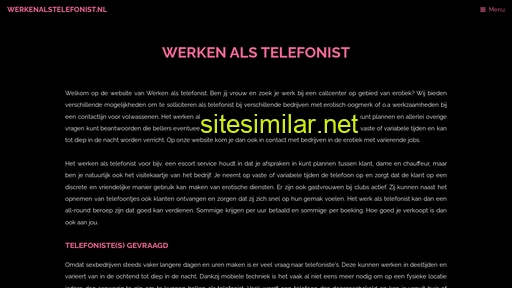 werkenalstelefonist.nl alternative sites