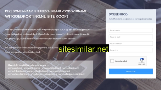 witgoedkorting.nl alternative sites