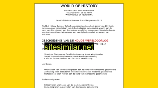 worldofhistory.nl alternative sites