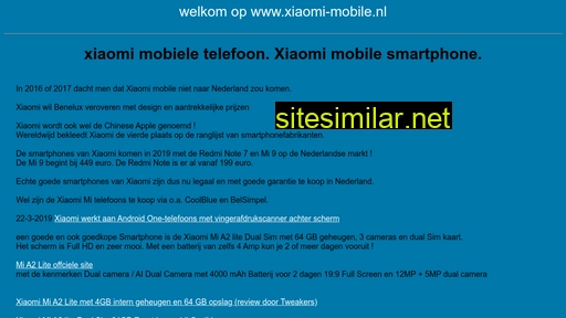 xiaomimobile.nl alternative sites