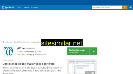 ywriter.softonic.nl alternative sites
