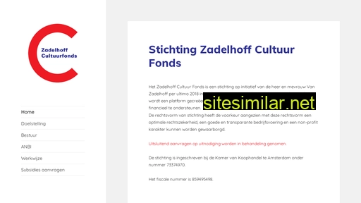 zadelhoff-cultuurfonds.nl alternative sites