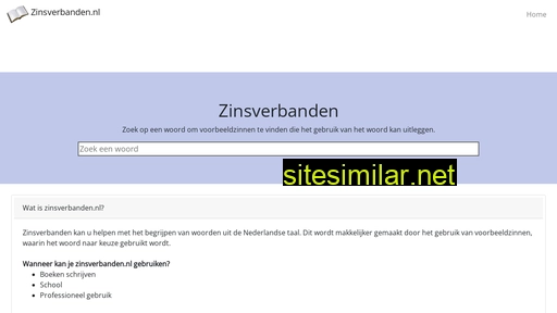 zinsverbanden.nl alternative sites