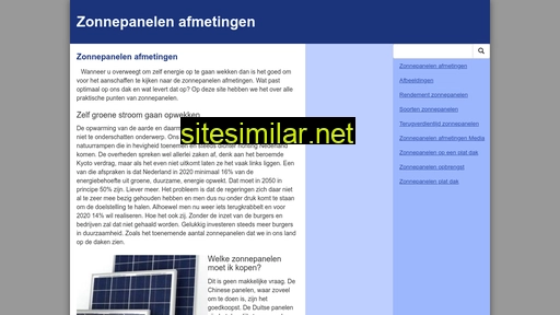 zonnepanelenafmetingen.nl alternative sites