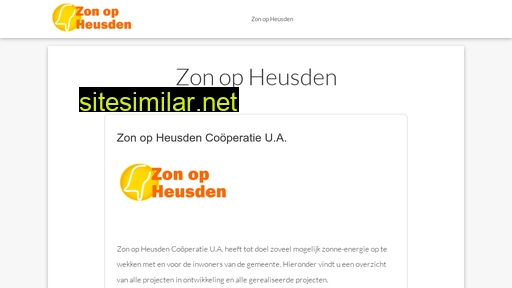 zonopheusden.nl alternative sites