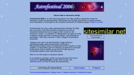 astrofestival.no alternative sites