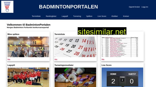 badmintonportalen.no alternative sites