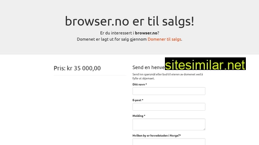 browser.no alternative sites