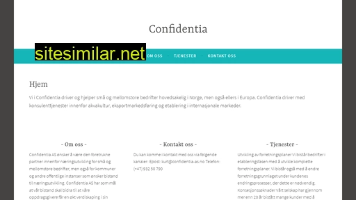 confidentia-as.no alternative sites