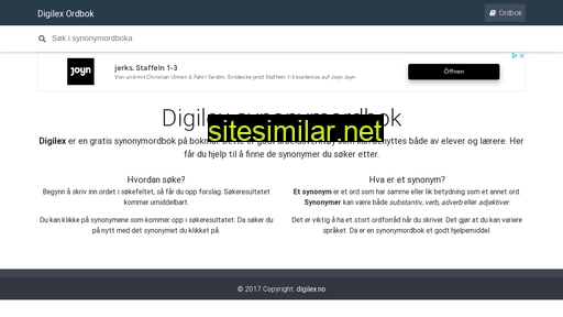 digilex.no alternative sites