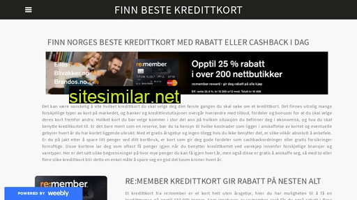 finnbestekredittkort.no alternative sites