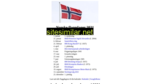 flaggdager.no alternative sites