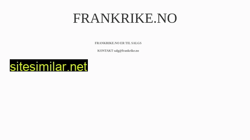 frankrike.no alternative sites