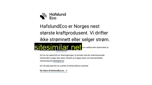 hafslund.no alternative sites