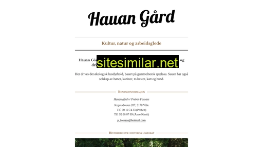 hauangard.no alternative sites