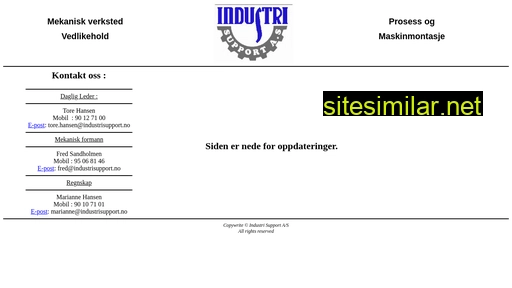 industrisupport.no alternative sites