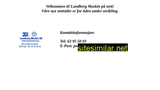 lundbergmaskin.no alternative sites