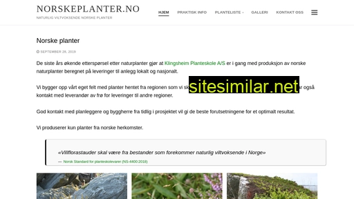 Norskeplanter similar sites