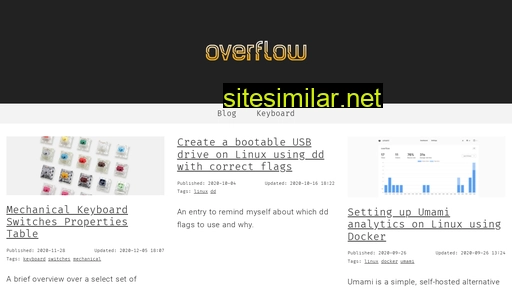 overflow.no alternative sites