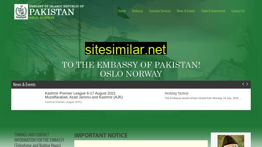 Pakistanembassy similar sites