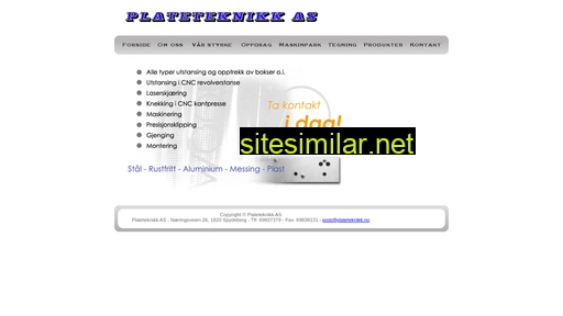 plateteknikk.no alternative sites