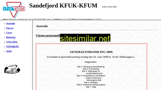 sandefjord-kfuk-kfum.no alternative sites