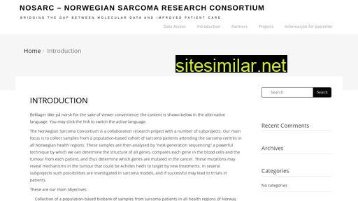 sarcoma.no alternative sites