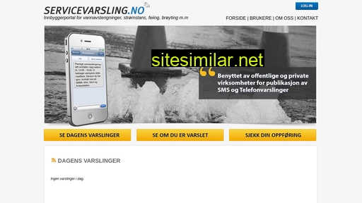 servicevarsling.no alternative sites