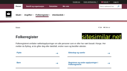 skatteetaten.no alternative sites
