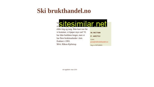 skibrukthandel.no alternative sites