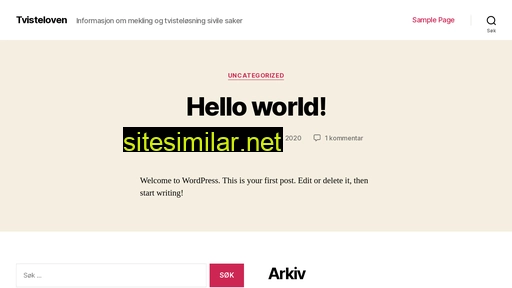 tvisteloven.no alternative sites