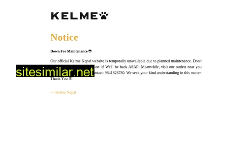 kelme.com.np alternative sites