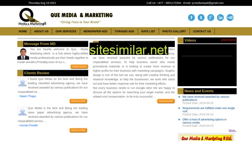 Quemediamarketing similar sites