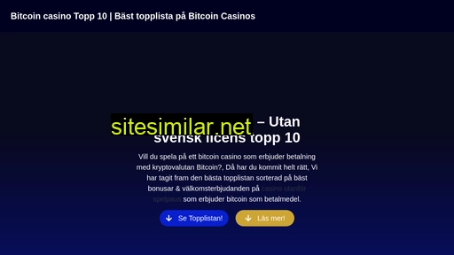 Bitcoin-casinos similar sites