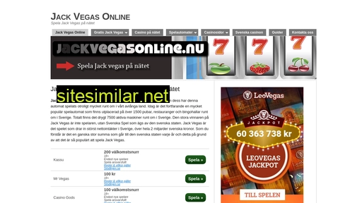 jackvegasonline.nu alternative sites