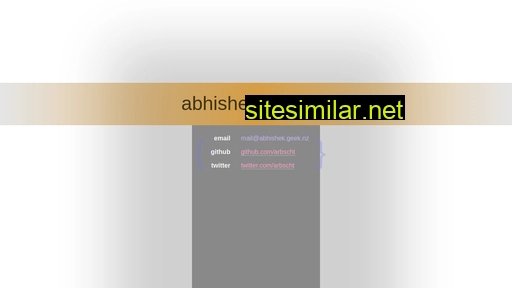 abhishek.geek.nz alternative sites