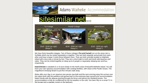adamsaccommodation.co.nz alternative sites