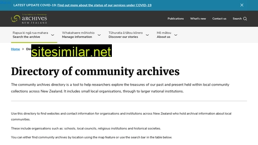 archives.govt.nz alternative sites