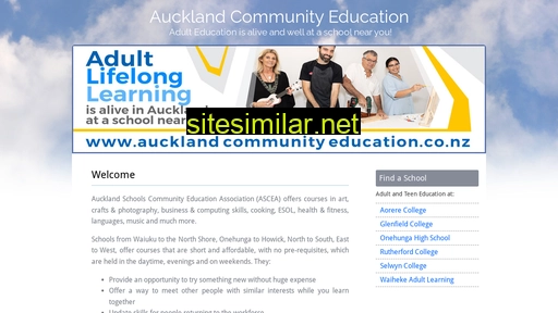 Aucklandcommunityeducation similar sites