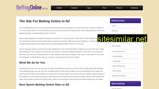 bettingonline.net.nz alternative sites