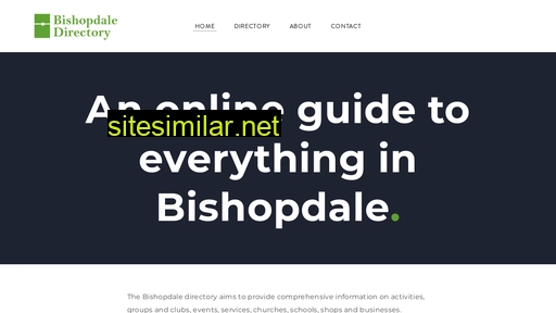 Bishopdaledirectory similar sites