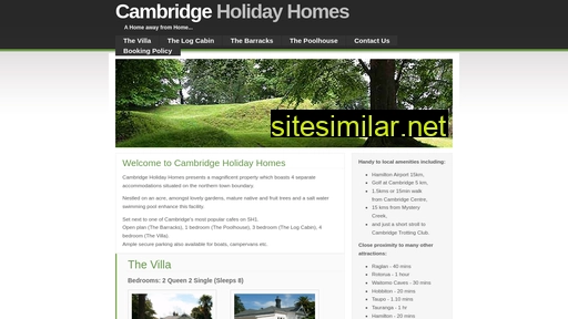 cambridgeholidayhomes.co.nz alternative sites