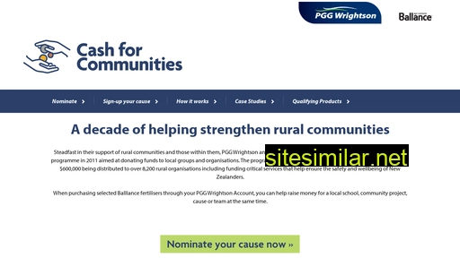 cashforcommunities.co.nz alternative sites