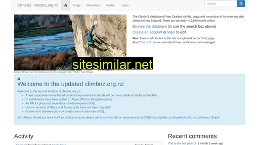 climbnz.org.nz alternative sites