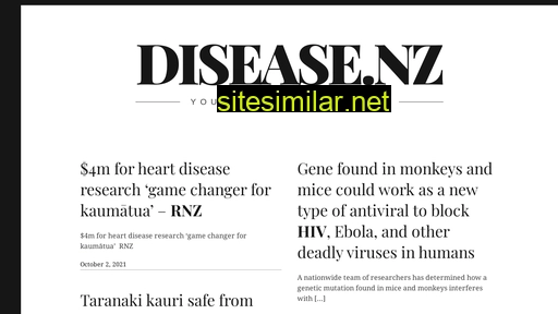 disease.nz alternative sites